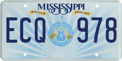 MS license plate ECQ978
