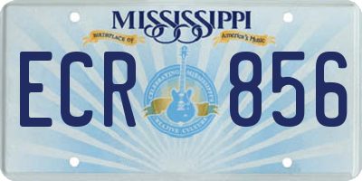 MS license plate ECR856