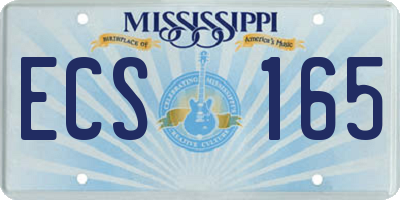 MS license plate ECS165