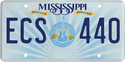 MS license plate ECS440