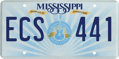 MS license plate ECS441