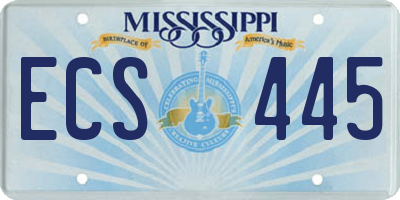 MS license plate ECS445