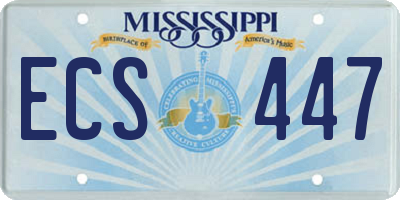MS license plate ECS447