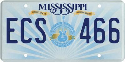 MS license plate ECS466