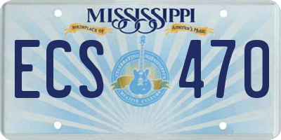 MS license plate ECS470
