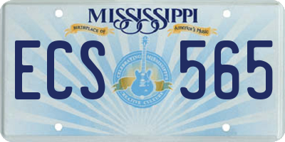 MS license plate ECS565