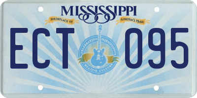 MS license plate ECT095