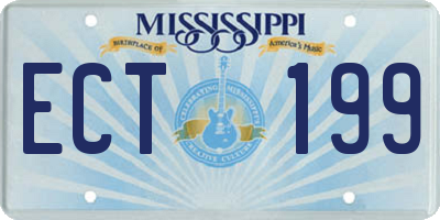 MS license plate ECT199