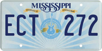 MS license plate ECT272