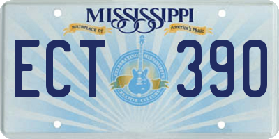 MS license plate ECT390