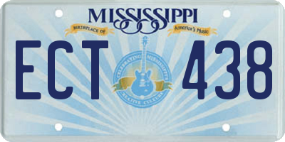 MS license plate ECT438