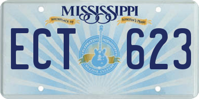 MS license plate ECT623