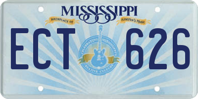 MS license plate ECT626