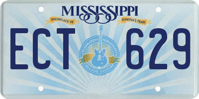 MS license plate ECT629