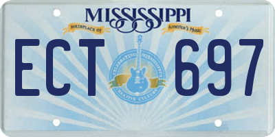 MS license plate ECT697
