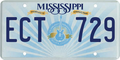 MS license plate ECT729