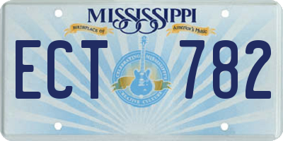 MS license plate ECT782
