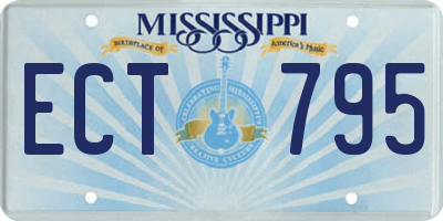 MS license plate ECT795