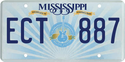 MS license plate ECT887