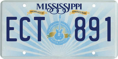 MS license plate ECT891