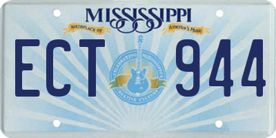 MS license plate ECT944