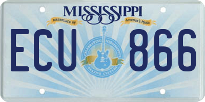 MS license plate ECU866
