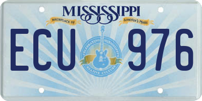 MS license plate ECU976