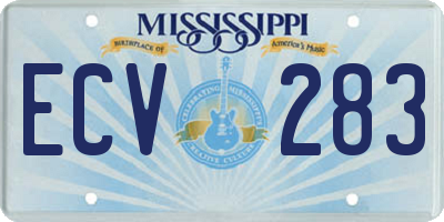 MS license plate ECV283