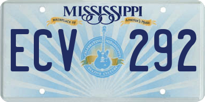 MS license plate ECV292