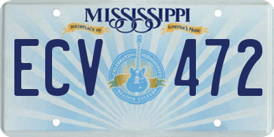 MS license plate ECV472