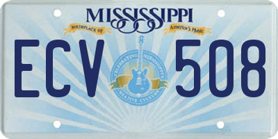MS license plate ECV508