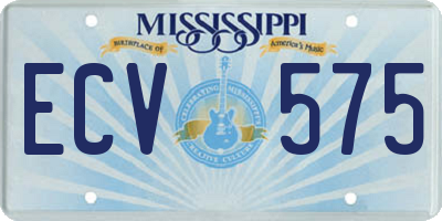 MS license plate ECV575
