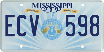 MS license plate ECV598