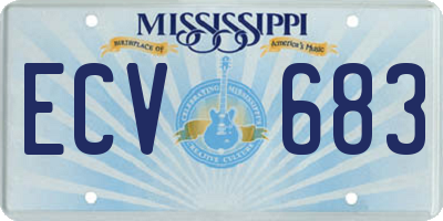 MS license plate ECV683