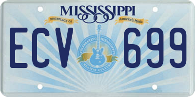 MS license plate ECV699