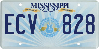MS license plate ECV828