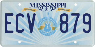MS license plate ECV879