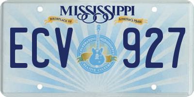 MS license plate ECV927