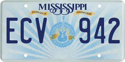 MS license plate ECV942