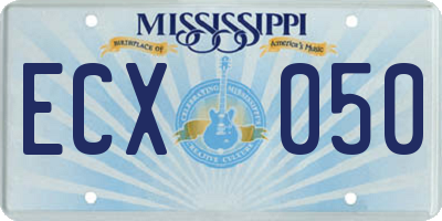 MS license plate ECX050