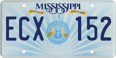 MS license plate ECX152
