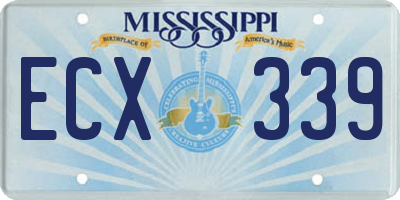 MS license plate ECX339