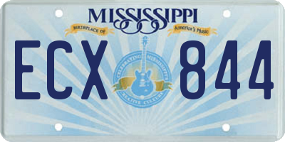 MS license plate ECX844