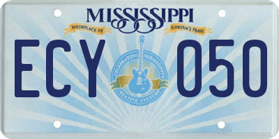 MS license plate ECY050