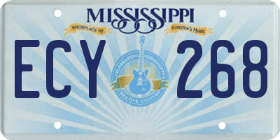 MS license plate ECY268