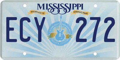 MS license plate ECY272