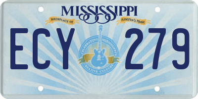 MS license plate ECY279