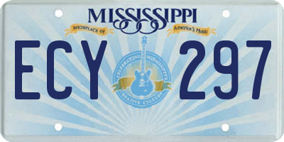 MS license plate ECY297