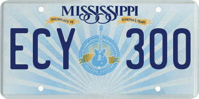 MS license plate ECY300