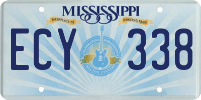 MS license plate ECY338